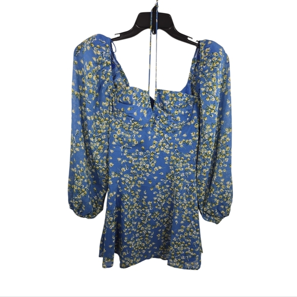 {ASTR The Label} Vivian Dress in Blue Floral - Size Medium - Picture 5 of 17